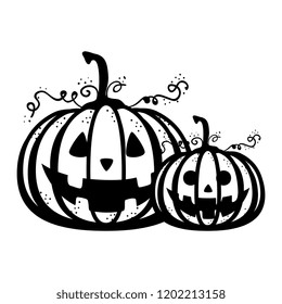 happy halloween pumpkins characters