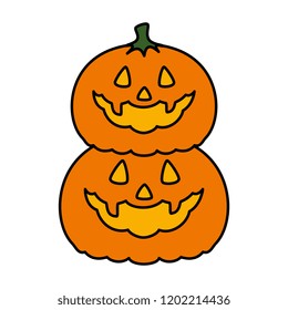 happy halloween pumpkins characters