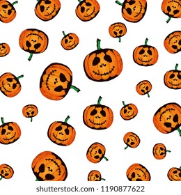 happy halloween pumpkins pattern