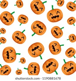 happy halloween pumpkins pattern