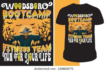 Happy Halloween. Halloween and pumpkins t-shirt design template. The comfortable purpose for man, women, and 