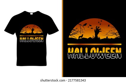 Happy Halloween quote t-shirt template design vector