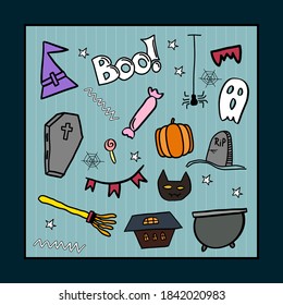 Happy Halloween, Halloween related background, spooky and creepy, yet joyful backgrounds, trick or treat, happiness EPS Vector