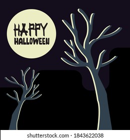 Happy Halloween, Halloween related background, spooky and creepy, yet joyful backgrounds, trick or treat, happiness EPS Vector