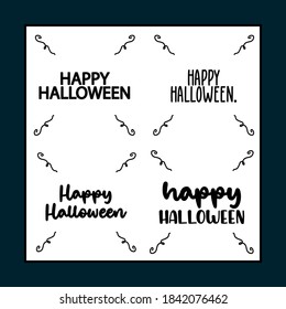Happy Halloween, halloween related typography can be used for invitational, party isolated on white background card EPS Vector