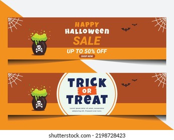 Happy Halloween Sale Banner Design