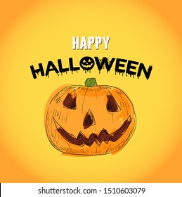 Happy Halloween sale banners or party invitation background.Vector illustration. 