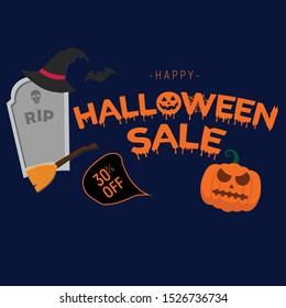 happy halloween sale template design