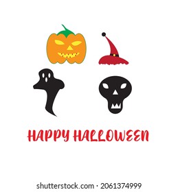 Happy Halloween sample vector minimalist illustration