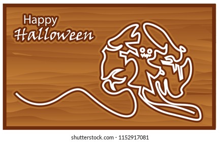 Happy Halloween with Scarecrow vector. vector illustrator