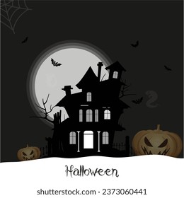 Happy halloween scary black and yellow card design
