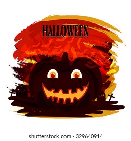Happy Halloween scary design background.