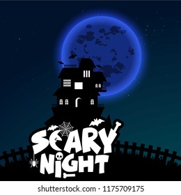 Happy Halloween scary Night background
