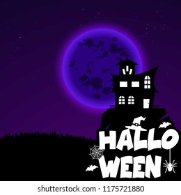 Happy Halloween scary Night background