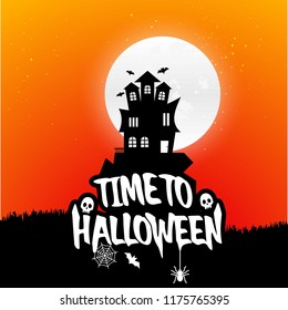 Happy Halloween scary Night background