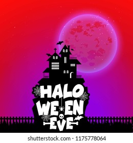 Happy Halloween scary Night background