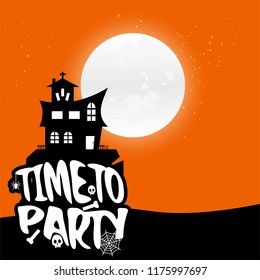 Happy Halloween scary Night background
