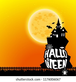 Happy Halloween scary Night background