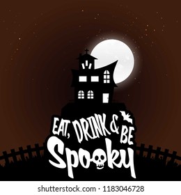 Happy Halloween scary Night background
