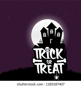 Happy Halloween scary Night background