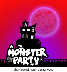Happy Halloween scary Night background