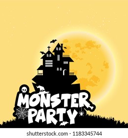 Happy Halloween scary Night background