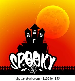 Happy Halloween scary Night background