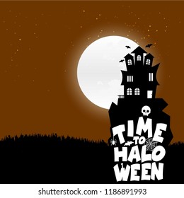 Happy Halloween scary Night background