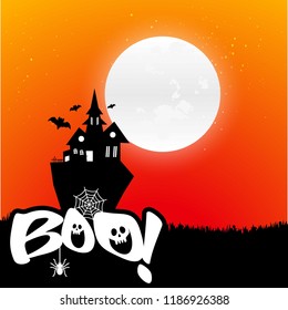 Happy Halloween scary Night background