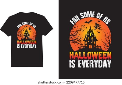 Happy Halloween scary night pumpkin face t-shirt design vector for the upcoming Halloween event.