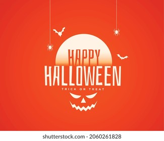 happy halloween scary orange background