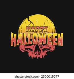 Happy Halloween Scary Print Reday Design Template