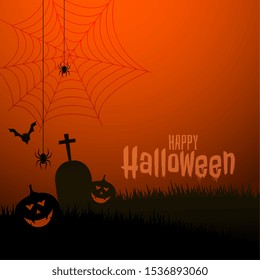 happy halloween scary theme festival background design