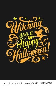 Happy Halloween Scary T-Shirt Design vector template, Happy Halloween t-shirt design template easy to prin