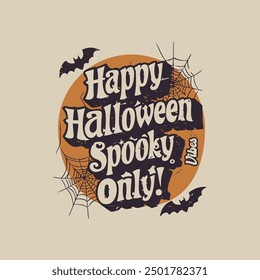 Happy Halloween Scary T-Shirt Design Vektorvorlage, Happy Halloween T-Shirt Design Vorlage einfach zu drucken