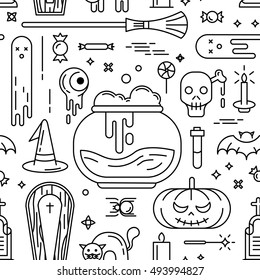 Happy halloween seamless pattern.