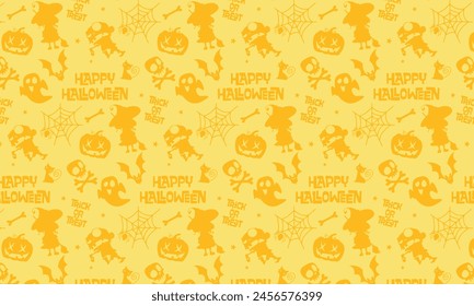 Happy Halloween seamless pattern background, vector illustration