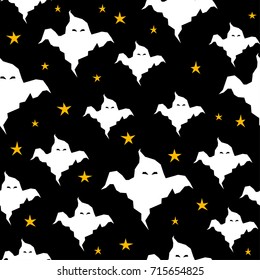 Happy halloween seamless pattern background. Abstract halloween pattern for design card, party invitation, poster, album, menu, t shirt, bag print etc.