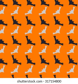 Happy Halloween seamless pattern backgrounds with bat