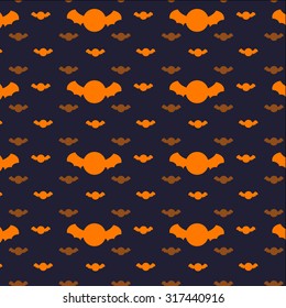 Happy Halloween seamless pattern backgrounds with bat