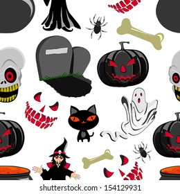 Happy Halloween seamless pattern concept. 