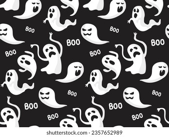 Happy halloween seamless pattern. horror; ghost; funny. Endless texture can be used for wallpaper, pattern fills, web page,background, surface. vector illustration