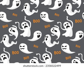 Happy halloween seamless pattern. horror; ghost; funny. Endless texture can be used for wallpaper, pattern fills, web page,background, surface. vector illustration