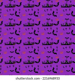 Happy halloween seamless pattern or party invitation background