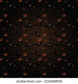 Happy halloween seamless pattern or party invitation background