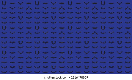 Happy Halloween. Seamless pattern. Scary, cute bats.