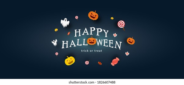 Happy Halloween set of characters halloween