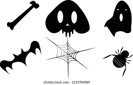 happy halloween set collection illustrator cartoon