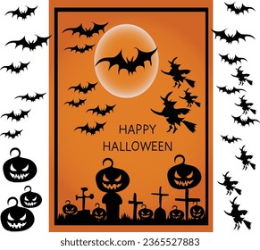 Happy Halloween . set of Halloween Scary vector