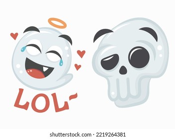 happy halloween set . Vector, eps 